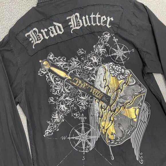 Brad Butter Shirt Men XXL Y2K Style Button Down - Picture 2 of 11
